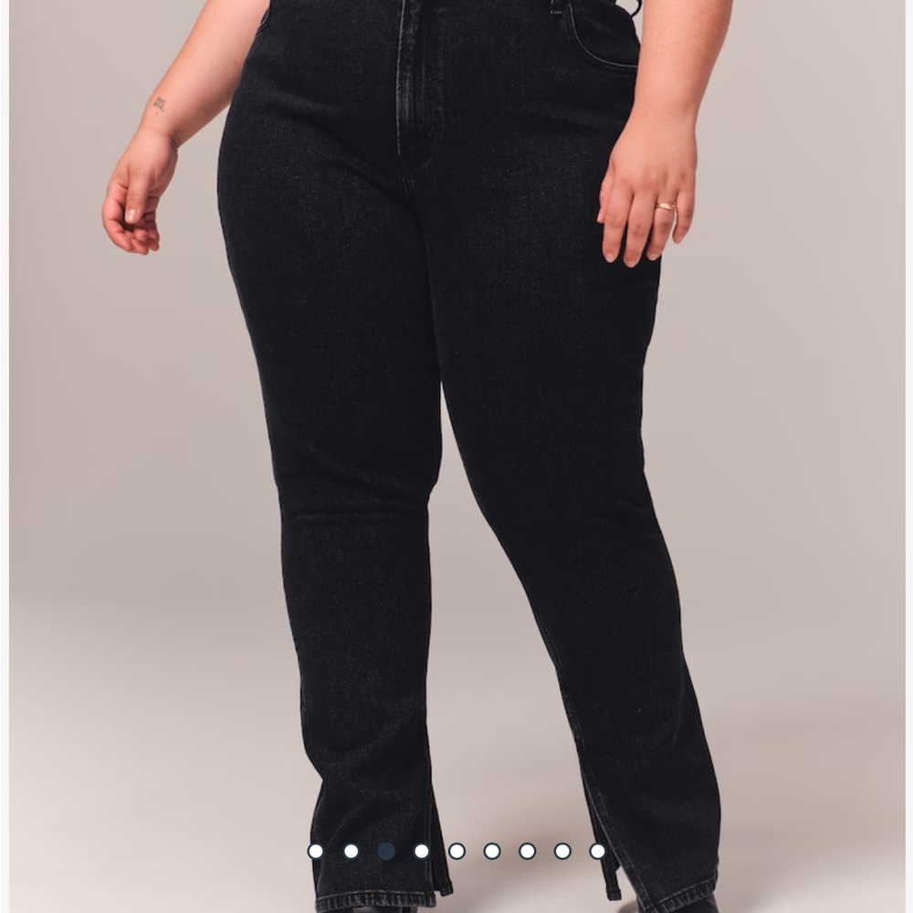 Abercrombie curve love jeans, black vent split